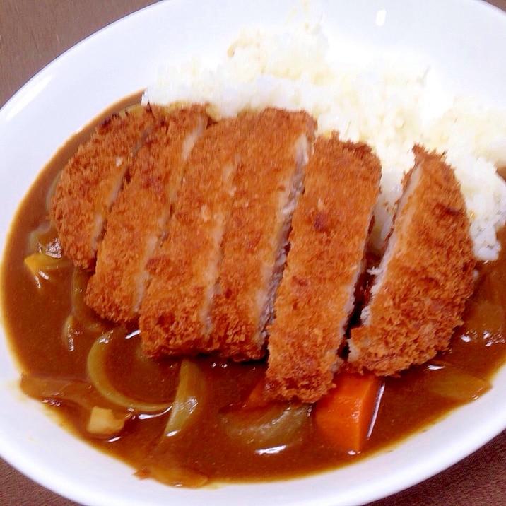 市販の豚カツで 簡単カツカレー 市販の豚カツで 簡単カツカレー